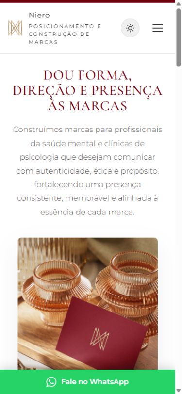 Projeto Srta. Niero em mobile